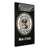 Personaliseer bewerkbare Pet Lovers Design Mini Klembord (Schuin)