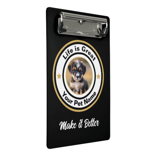 Personaliseer bewerkbare Pet Lovers Design Mini Klembord