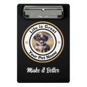 Personaliseer bewerkbare Pet Lovers Design Mini Klembord