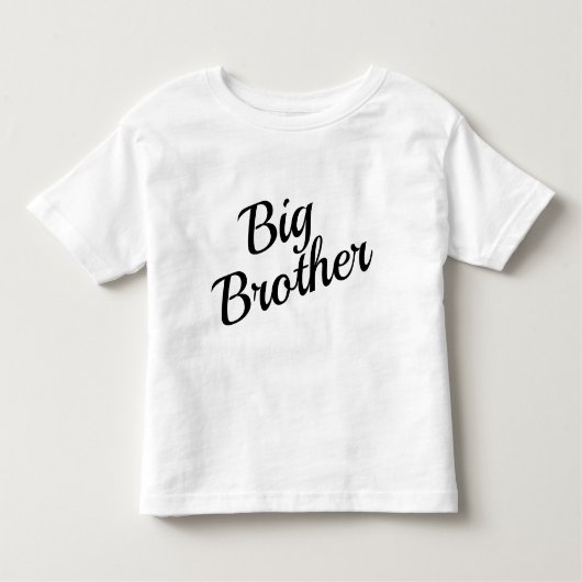 Personaliseer Big Brother Typografie Peuter T-shir Kinder Shirts (Voorkant)