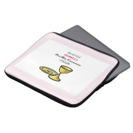Personaliseer, Bijzondere Meisje, Eerste Communie Laptop Sleeve
