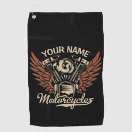 Personaliseer Biker Motorfietsen Motorvleugels Gar Golfhanddoek