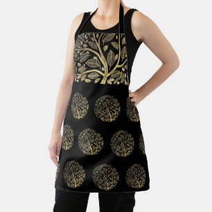 Personaliseer Black Gold Family Tree Genealogie  Schort