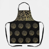 Personaliseer Black Gold Family Tree Genealogie Schort (Voorkant)