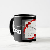 Personaliseer Black White Happy Fathers Day Pap Mok (Voorkant links)