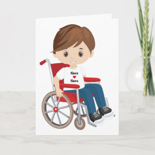 Personaliseer Blank Brunette Boy Kaart