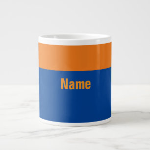 Personaliseer blauw en goud Voeg de naam van het s Grote Koffiekop