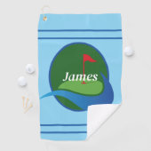 Personaliseer Blauw Golfhanddoek (Insitu)