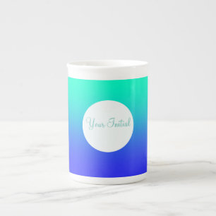 Personaliseer Blauw Groen Wit Porselein Kop