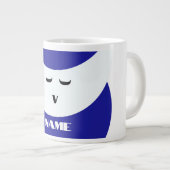 Personaliseer blauw wit gezicht grote koffiekop (Voorkant rechts)