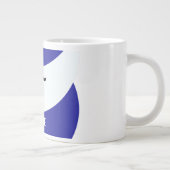 Personaliseer blauw wit gezicht grote koffiekop (Rechts)