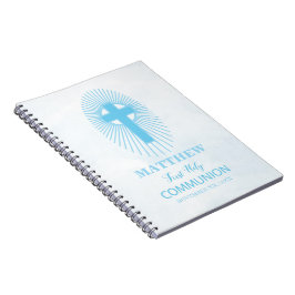Personaliseer, Blauwe Eerste Heilige Communie Krui Notitieboek
