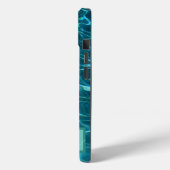 Personaliseer blauwe oceaangolven Case-Mate iPhone case (Achterkant / Links)