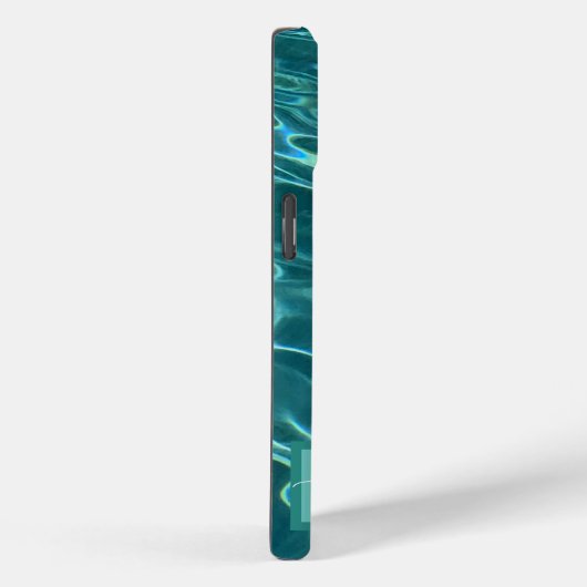 Personaliseer blauwe oceaangolven Case-Mate iPhone case (Achterkant / Rechts)