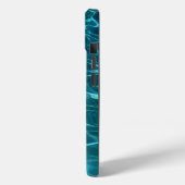 Personaliseer blauwe oceaangolven Case-Mate iPhone case (Achterkant / Links)