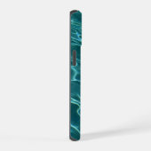 Personaliseer blauwe oceaangolven iPhone 15 case (Rechterkant)