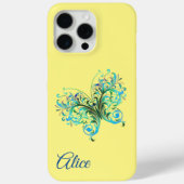 Personaliseer blauwe vlinder Case-Mate iPhone case (Achterkant)