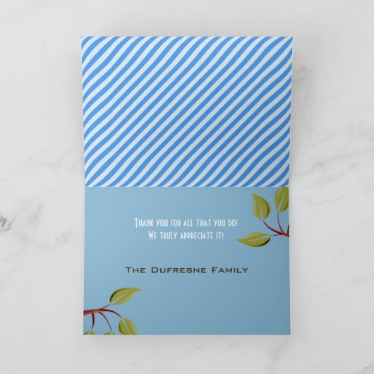 Personaliseer Blije Huizen "wij zijn Buren" dank u Bedankkaart (Binnen)