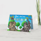 Personaliseer Blije Huizen "wij zijn Buren" dank u Bedankkaart (Voorkant)