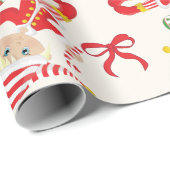 Personaliseer Blonde Girl Elf Cadeaupapier (Rol Hoek)