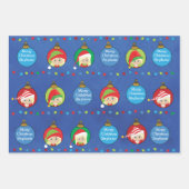 Personaliseer Blonde Girl Elf Inpakpapier Vel (Voorkant 2)