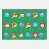 Personaliseer Blonde Girl Elf Inpakpapier Vel (Voorkant)