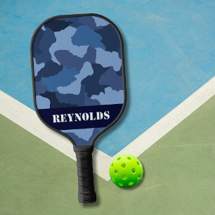 Personaliseer Blue Camo Militaire blauwe camoufl Pickleball Paddle