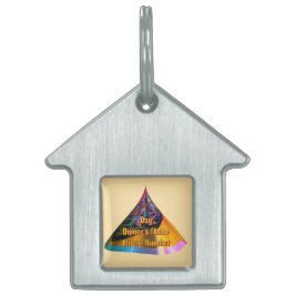 Personaliseer Blue Dog House Naam van de eigenaar  Huisdieren Naamplaatje