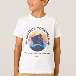 Personaliseer Blues en Sunset Cruise Vakantie T-shirt