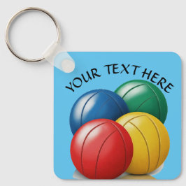Personaliseer Bocce Ball Bewerk Naam Gift Sleutelhanger