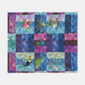 Personaliseer Boheemse Vintage Fleece Deken (Voorkant (Horizontaal))