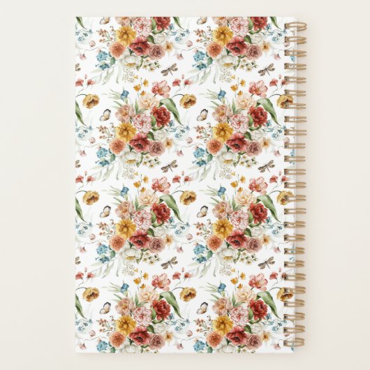 Personaliseer Boho Floral Nurse Afstuderen Gift Planner (Achterkant)