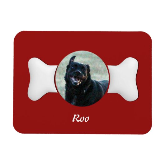 Personaliseer Bone Shaped Pet Keepsake Magneet (Horizontaal)