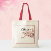 Personaliseer Bridesmaid Gift Cherry Blossom Tote Bag