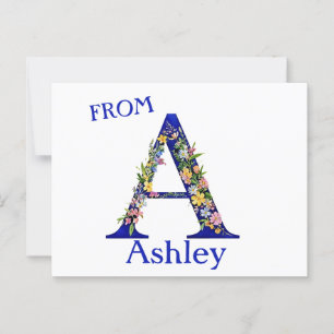 PERSONALISEER BRIEFKAART LETTER A NAMEN