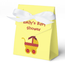 Personaliseer, Bright Geel, rode baby stroller