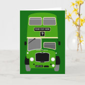 Personaliseer Bristol Double Decker Bus Kaart (Gele Bloem)