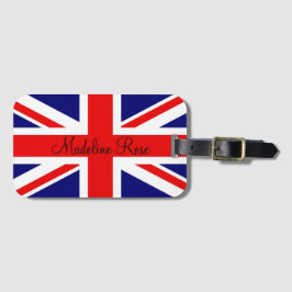 Personaliseer Britse vlag Bagagelabel
