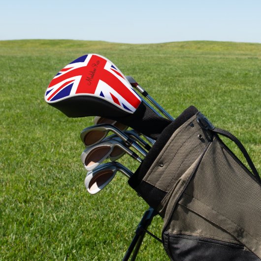Personaliseer Britse vlag Golfheadcover (Insitu)