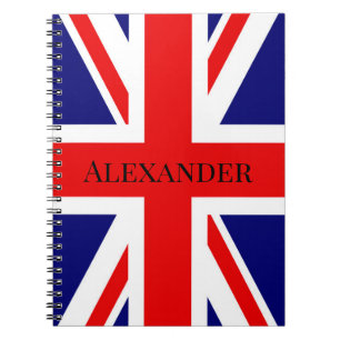 Personaliseer Britse vlag Notitieboek