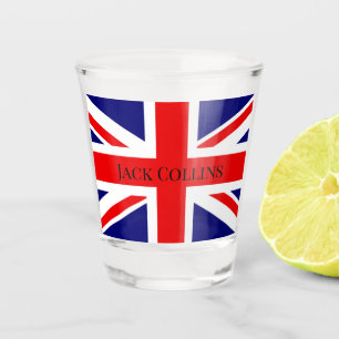 Personaliseer Britse vlag Shot Glas