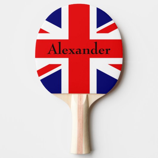 Personaliseer Britse vlag Tafeltennisbatje (Voorkant)