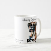 Personaliseer BROWNS Schattigee WATERVERF Boxer Mo Koffiemok (Voorkant rechts)