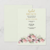 Personaliseer Bruids Brunch Rose boeket Kaart (Voorkant / Achterkant)
