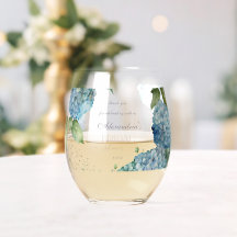 Personaliseer Bruidsdouche Blauwe Hortensia's