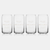 Personaliseer Bruidsfeest Dank je Blikvorm Glas (Achterkant)