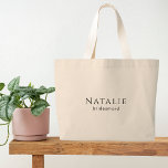 Personaliseer bruidsmeisje Gift Maid of Honor Voor Grote Tote Bag<br><div class="desc">Een "Gepersonaliseerde bruidsmeisje Gift Maid of Honor Voorstel Grote Canvas tas" is een fantastisch idee voor het uiten van uw dankbaarheid en liefde aan uw bruids partij leden. Of u nu op zoek bent naar bruidsmeisje aanzoek ideeën of een doordachte matron van eer cadeau nodig hebt, deze aangepaste canvas tassen...</div>