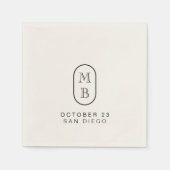 Personaliseer bruiloft cocktail servet (Voorkant)