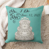 Personaliseer bruiloft datum taart kussen (Deken)