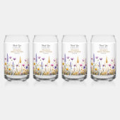 Personaliseer Bruiloft Feest Wilde Bloemen Blikvorm Glas (Achterkant)